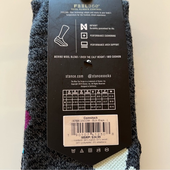 NWT Stance Comstock snow socks. - Picture 4 of 4